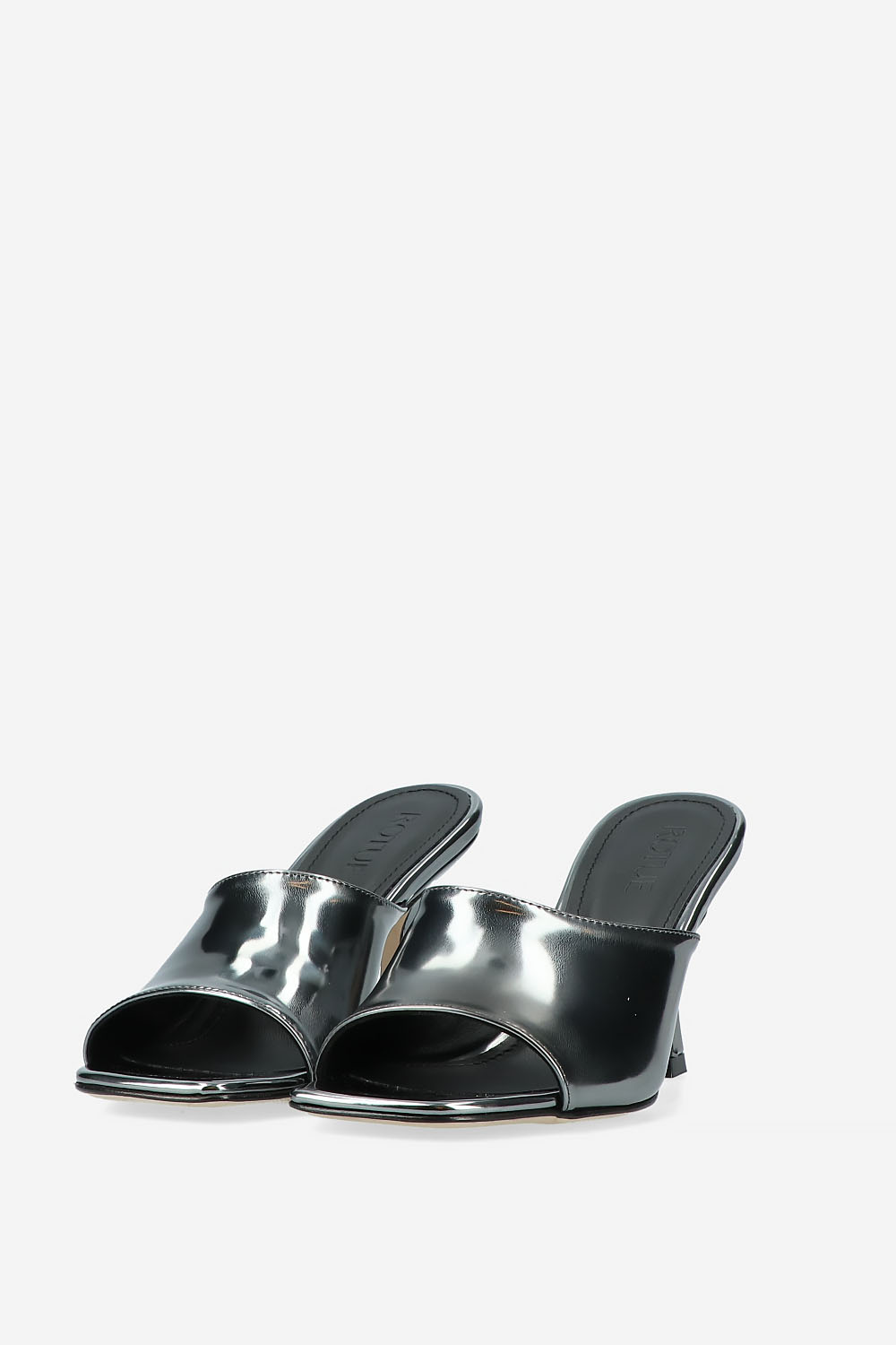 Vienna metallic leather heeled sandals
