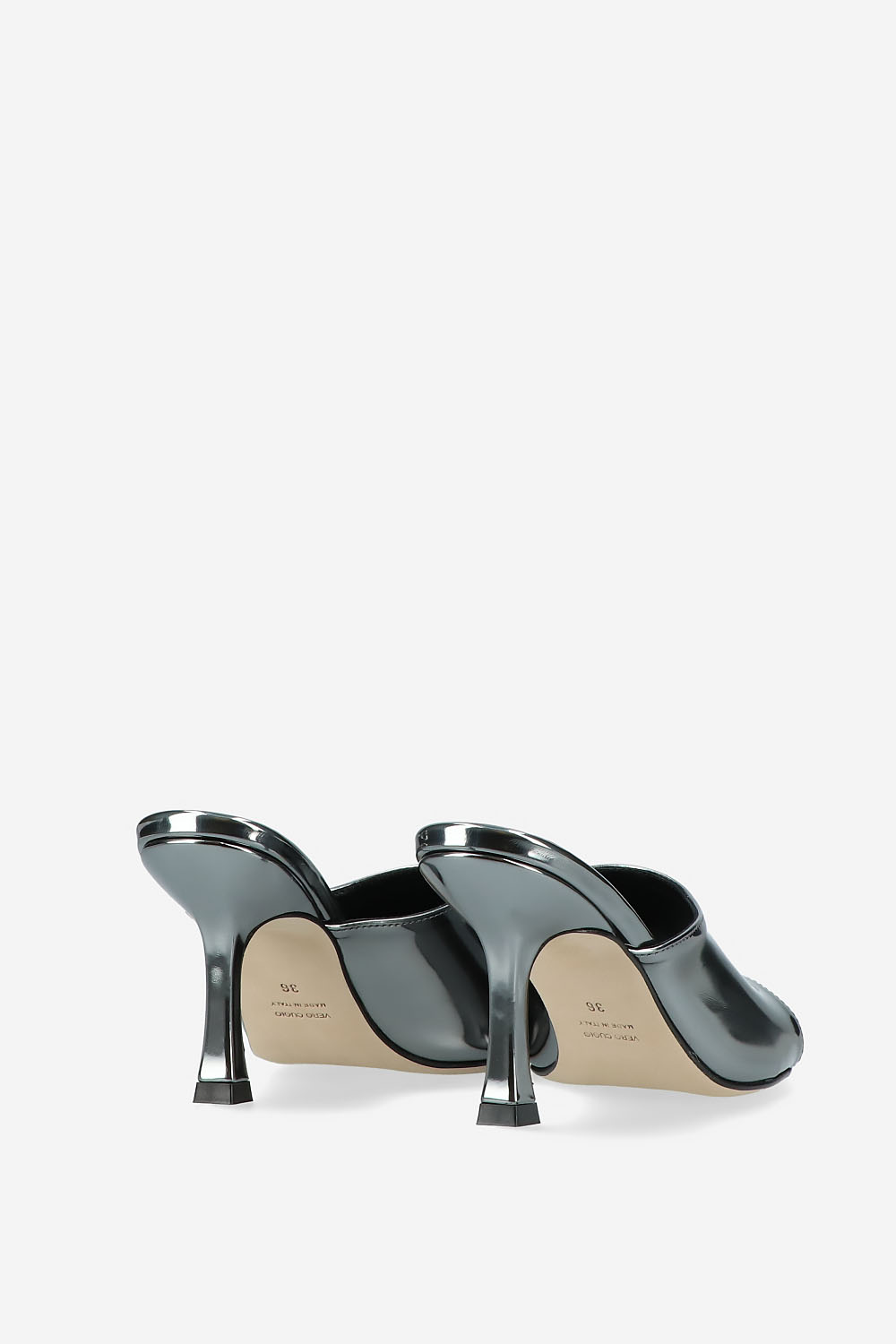 Vienna metallic leather heeled sandals