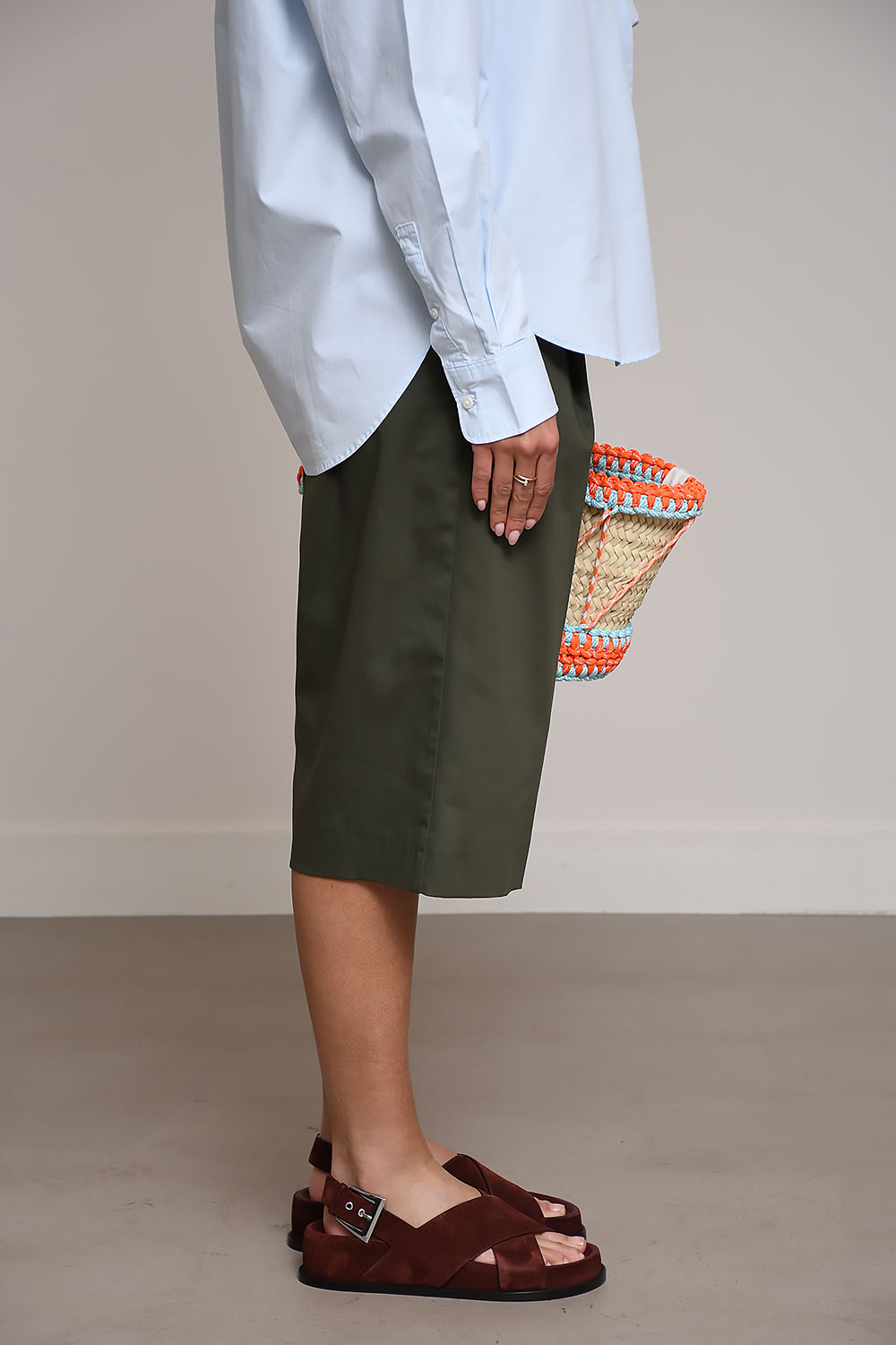 X collection Antwerp - Cotton poplin loose bermuda