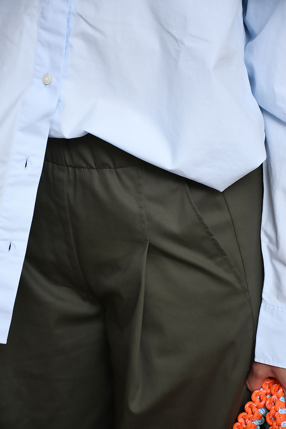 Cotton poplin loose bermuda