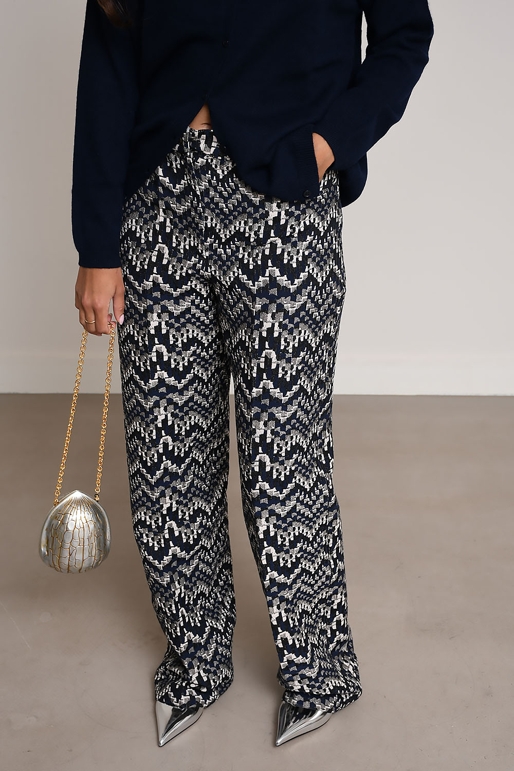 Monta fitted printed pantalon