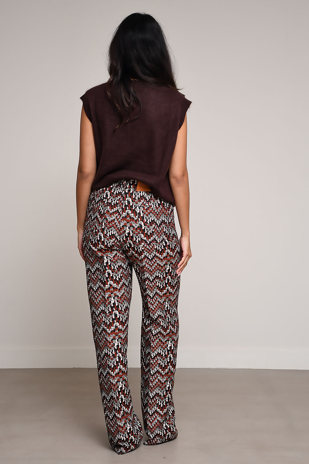 Monta fitted printed pantalon
