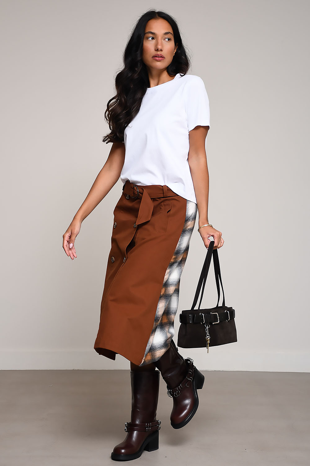 AVDW - Dennis duo brick midi skirt