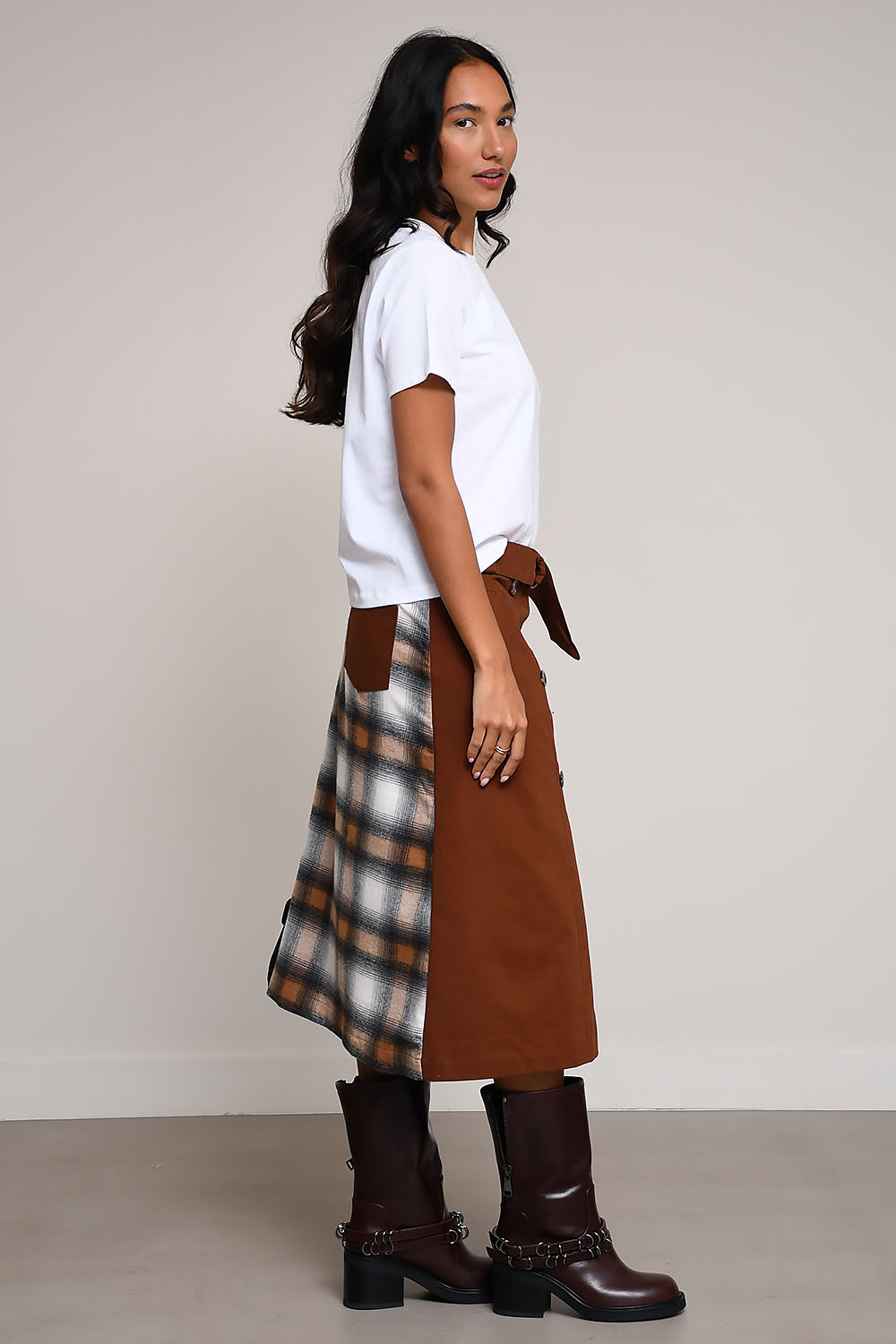 AVDW - Dennis duo brick midi skirt