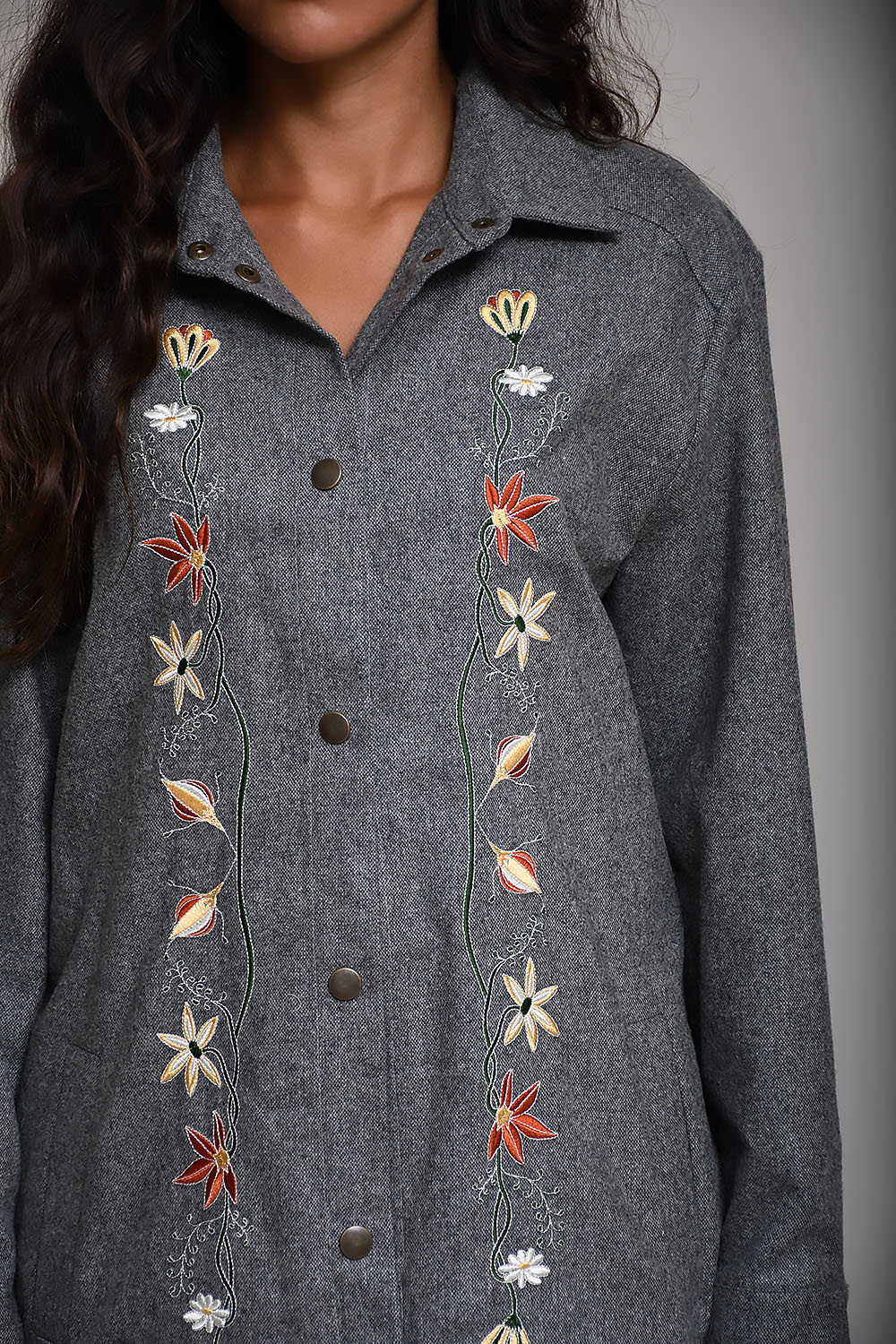 Fiora wool embroidered jacket
