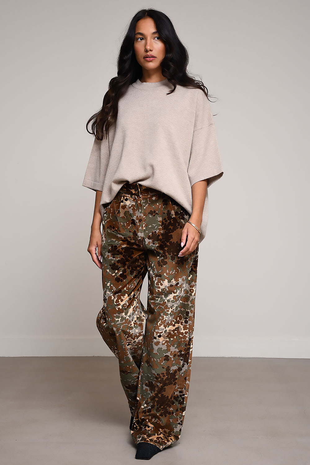 AVDW - Camu velvet oversized pantalon