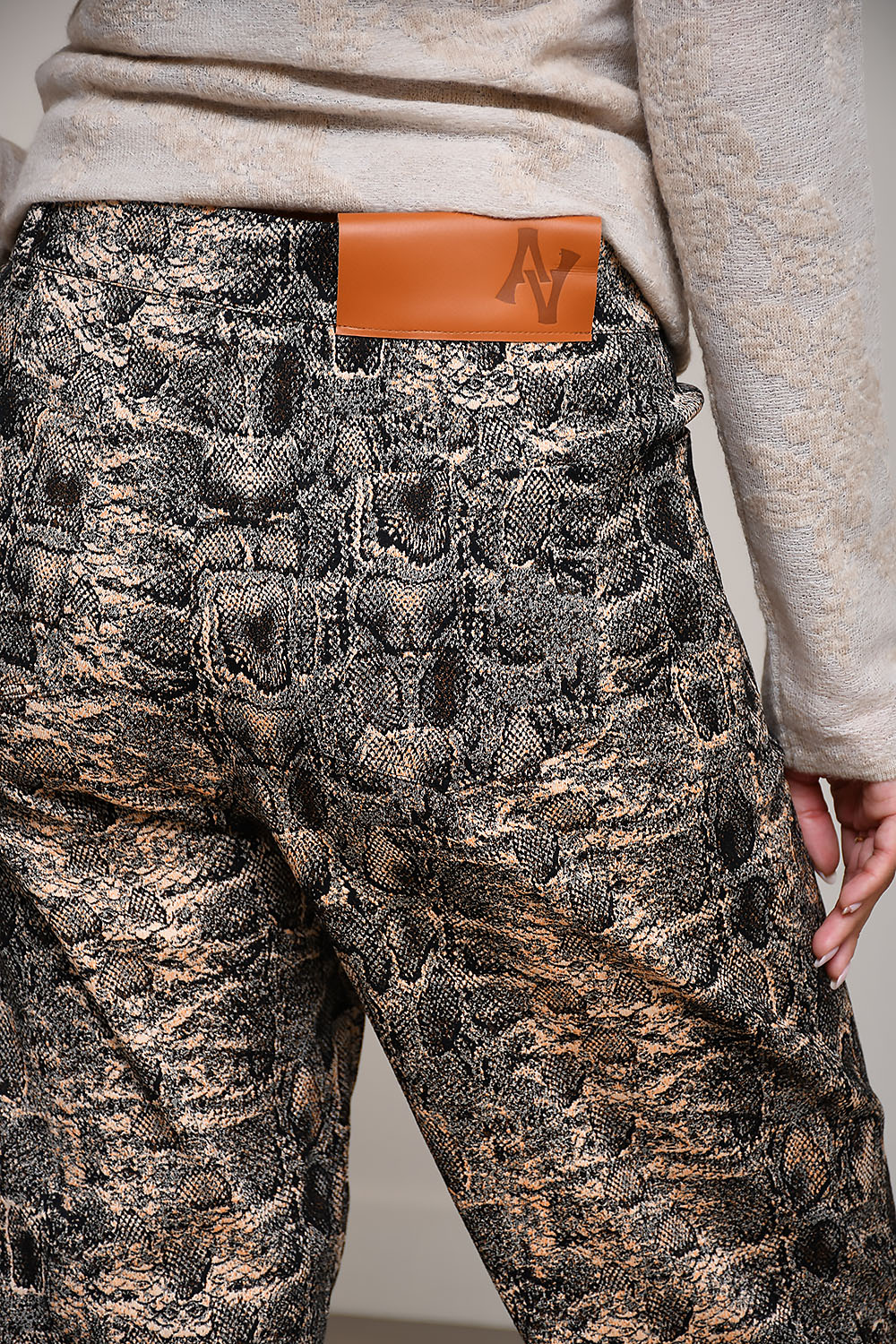 Snake fitted pantalon