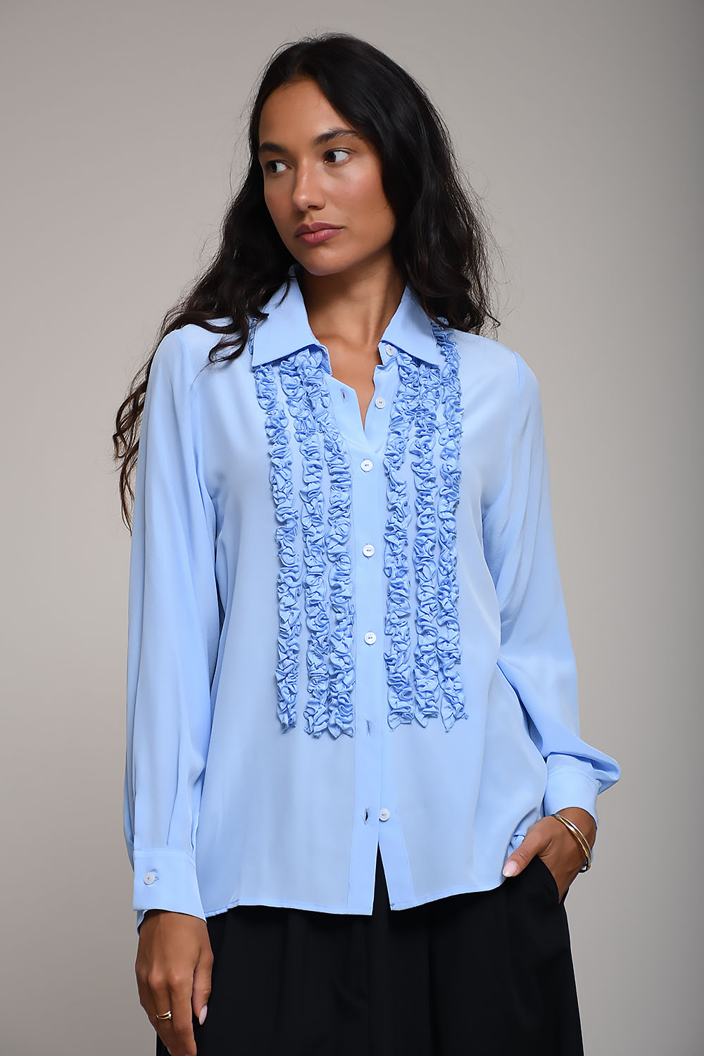 AVDW - Ruffy silk shirt