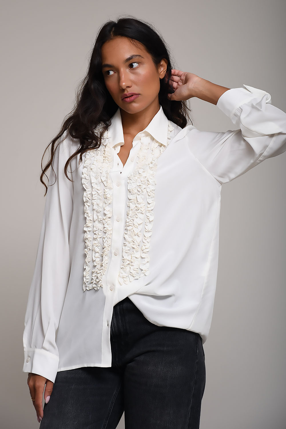 AVDW - Ruffy silk shirt