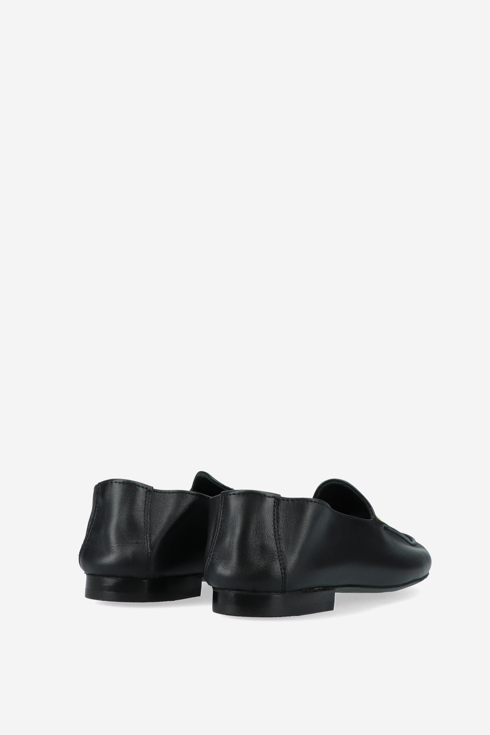 Logo embroidered leather loafers