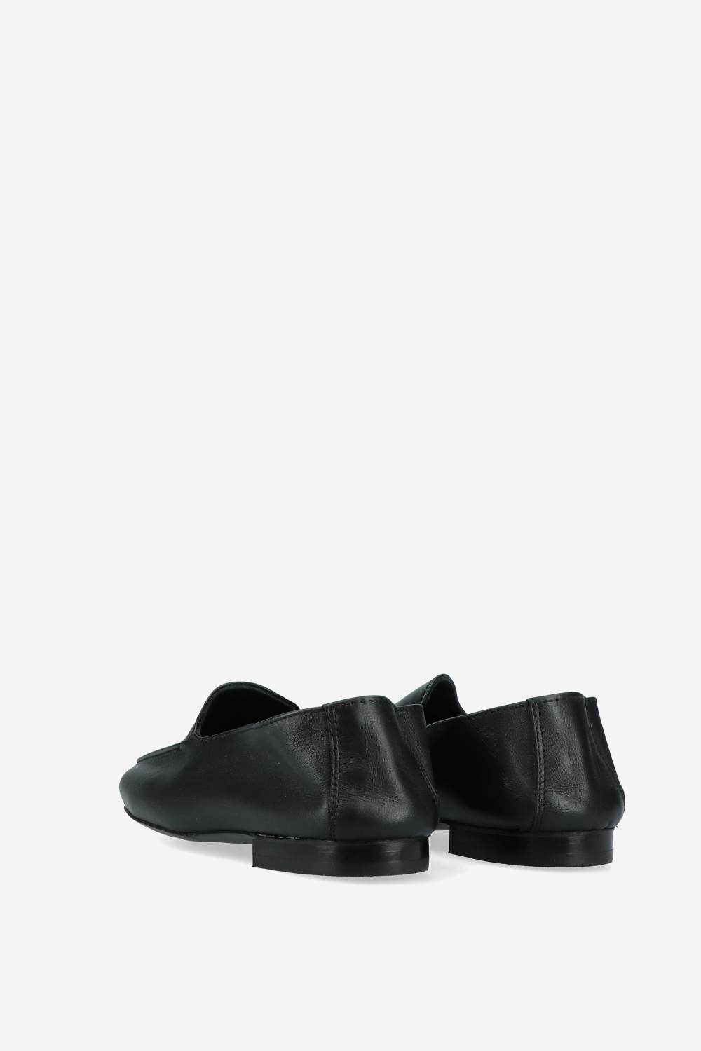 Logo embroidered leather loafers