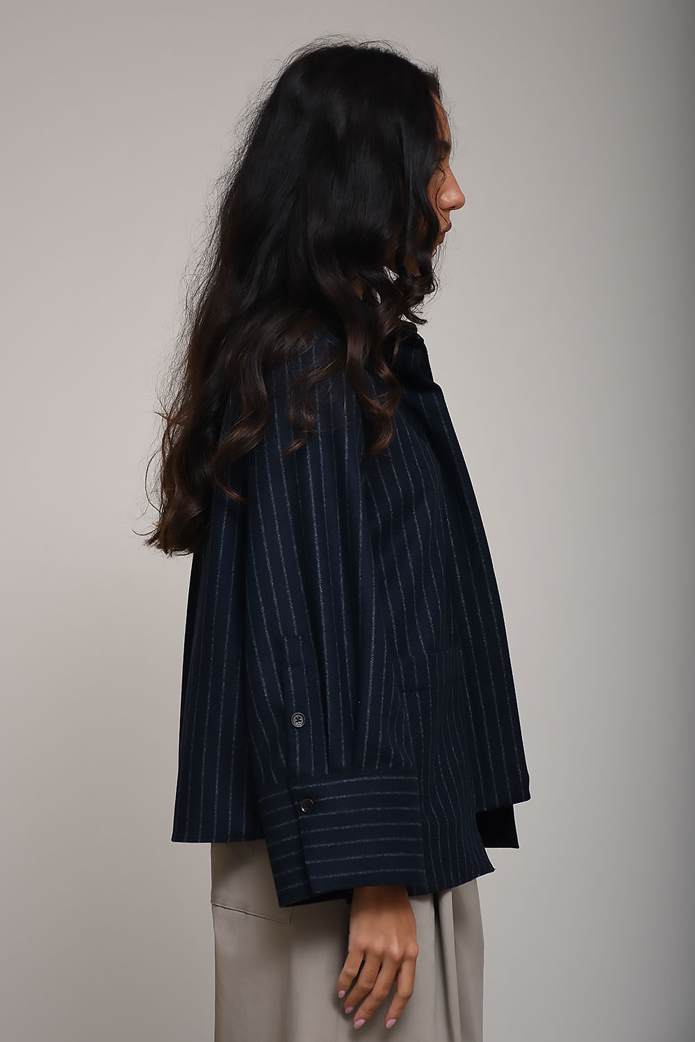 Academia - Lisette striped wool shirt