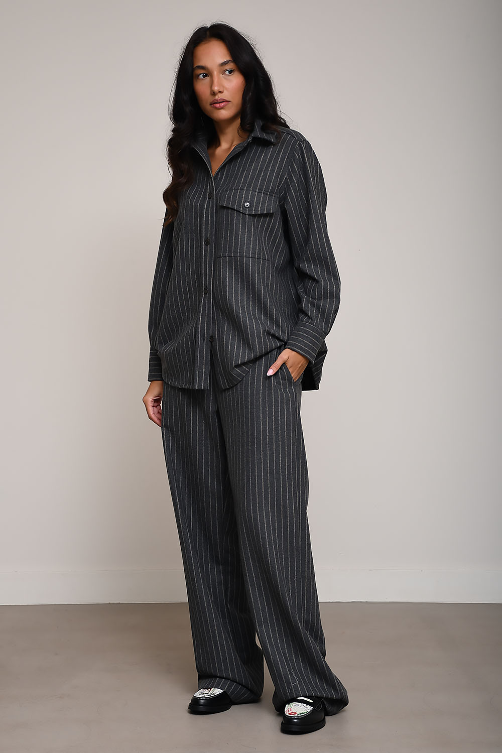 Academia - Colly striped wool shirt