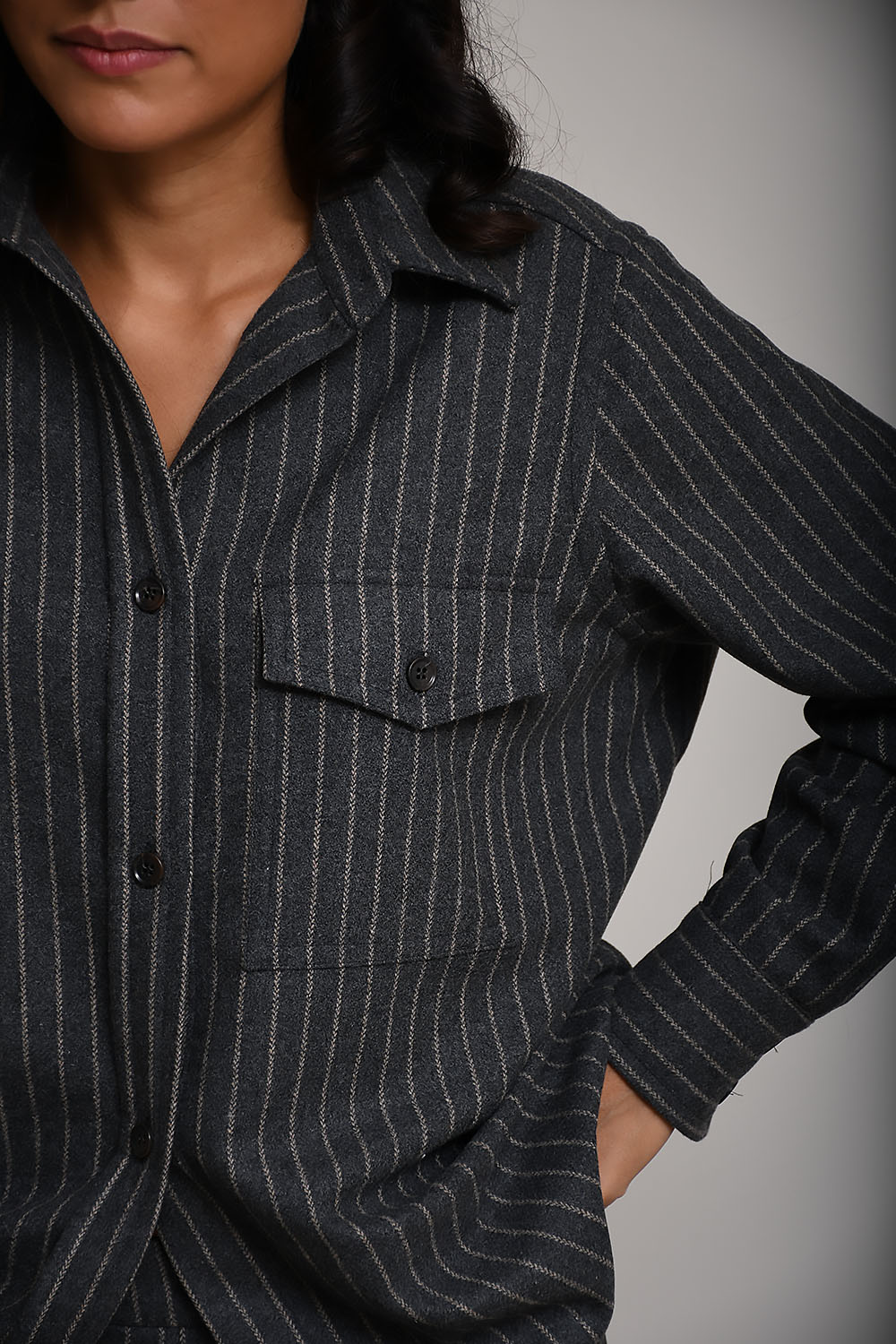 Colly striped wool shirt
