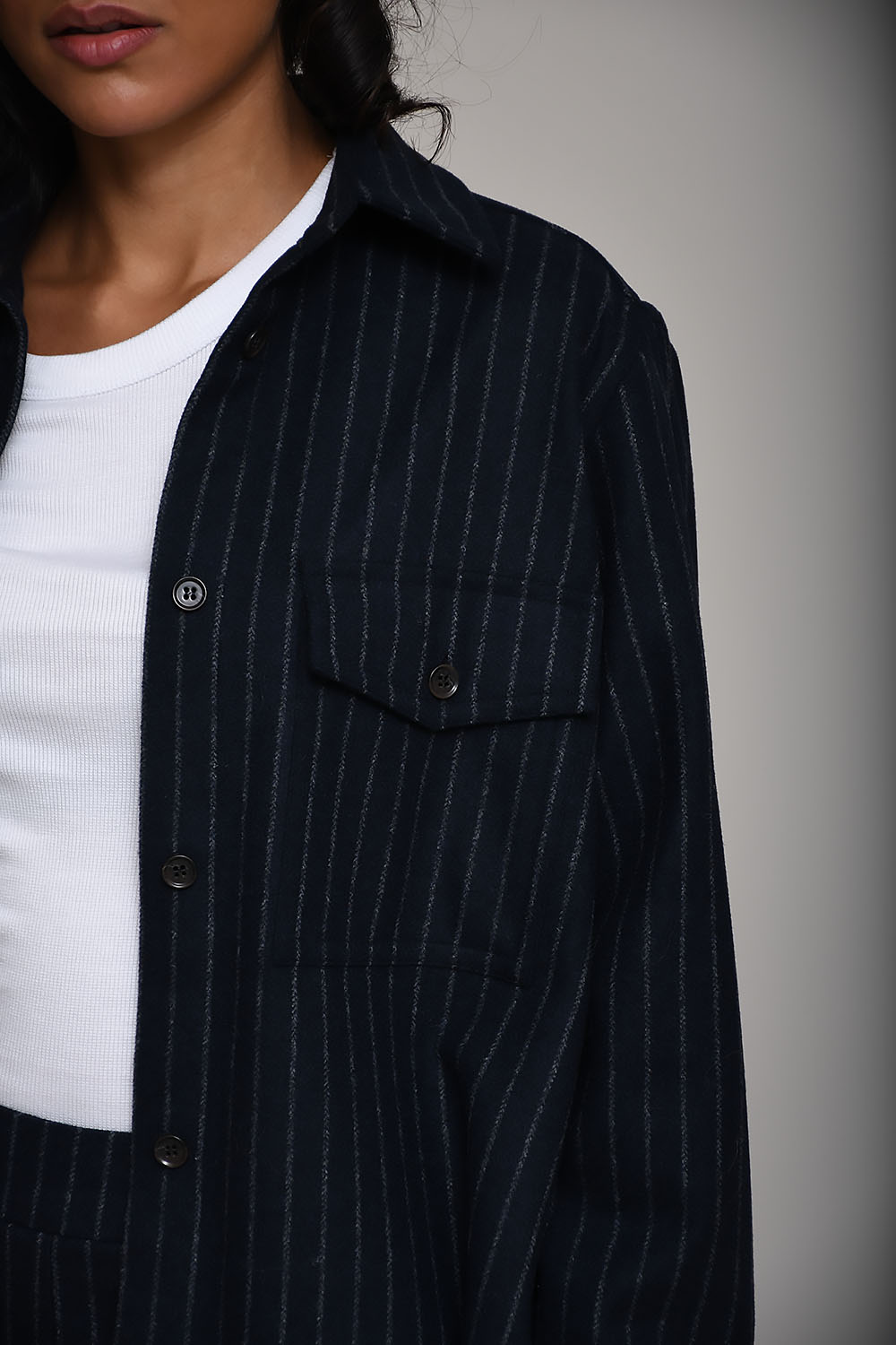 Colly striped wool shirt