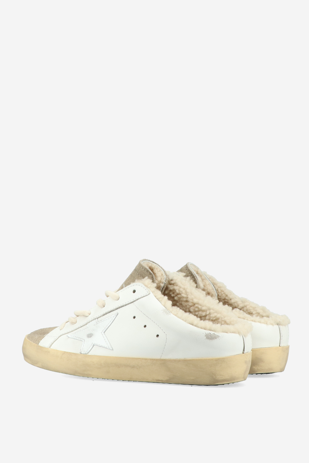 Super Star Sarbot leather shearling sneakers