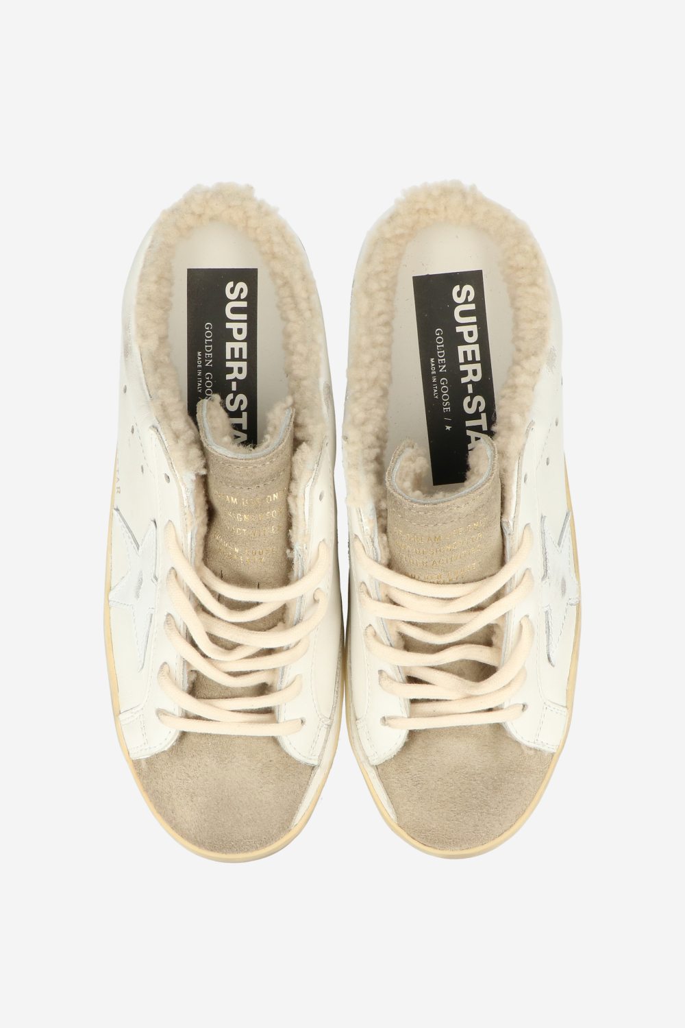 Super Star Sarbot leather shearling sneakers