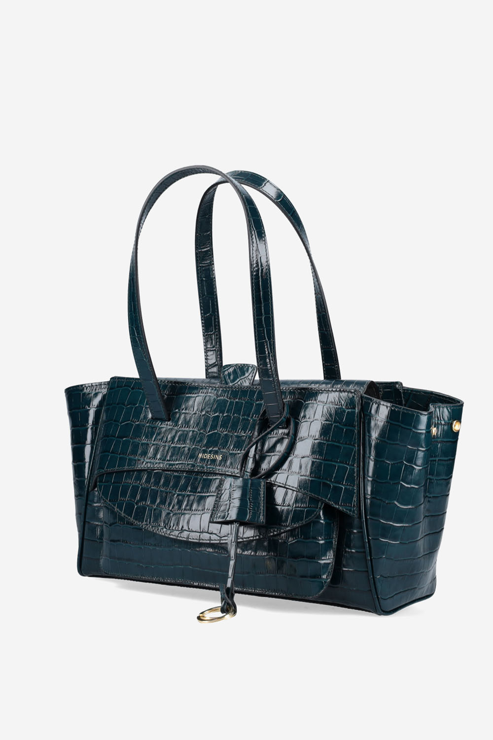 Basset croco leather shoulder bag