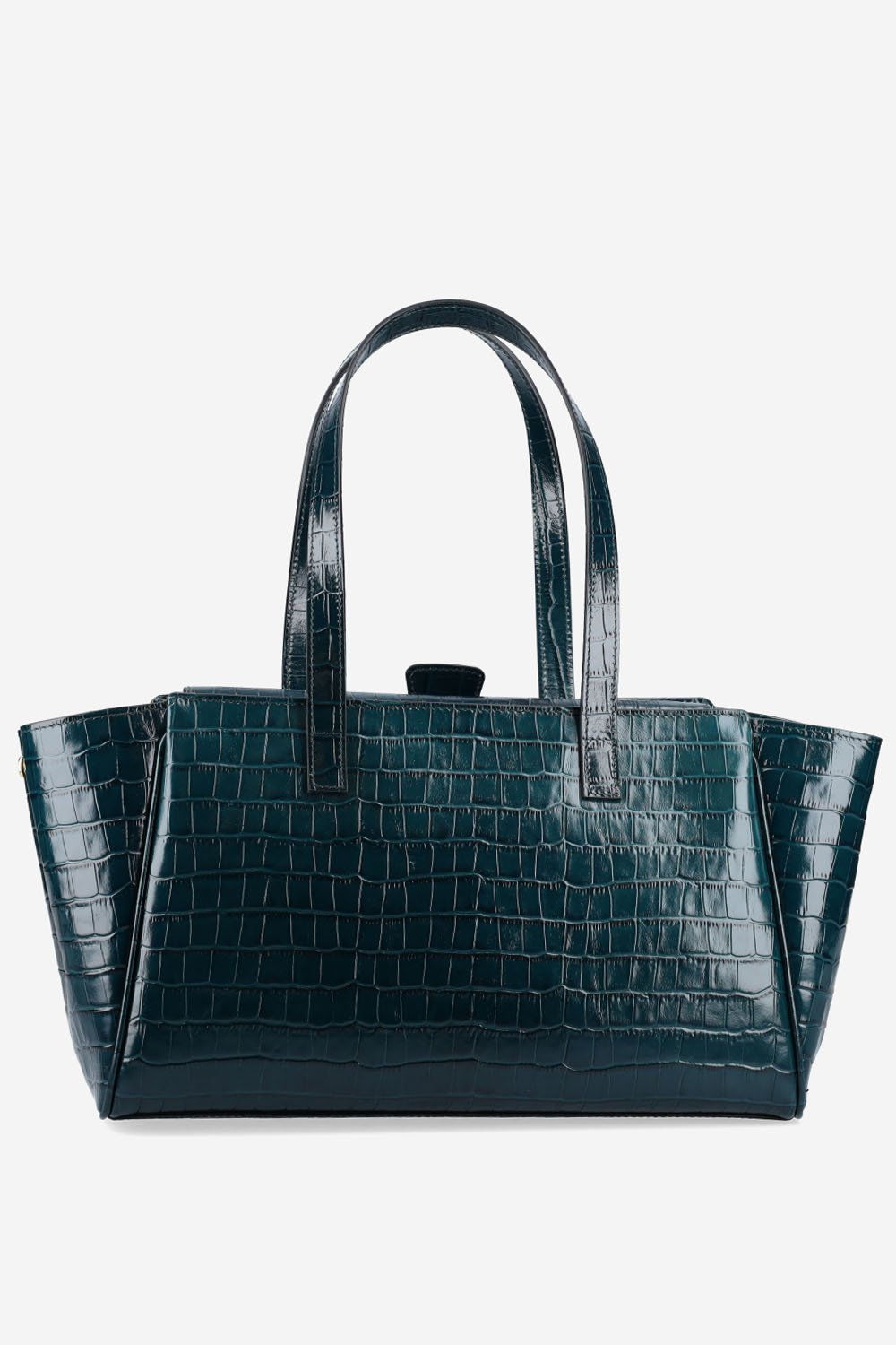 Basset croco leather shoulder bag