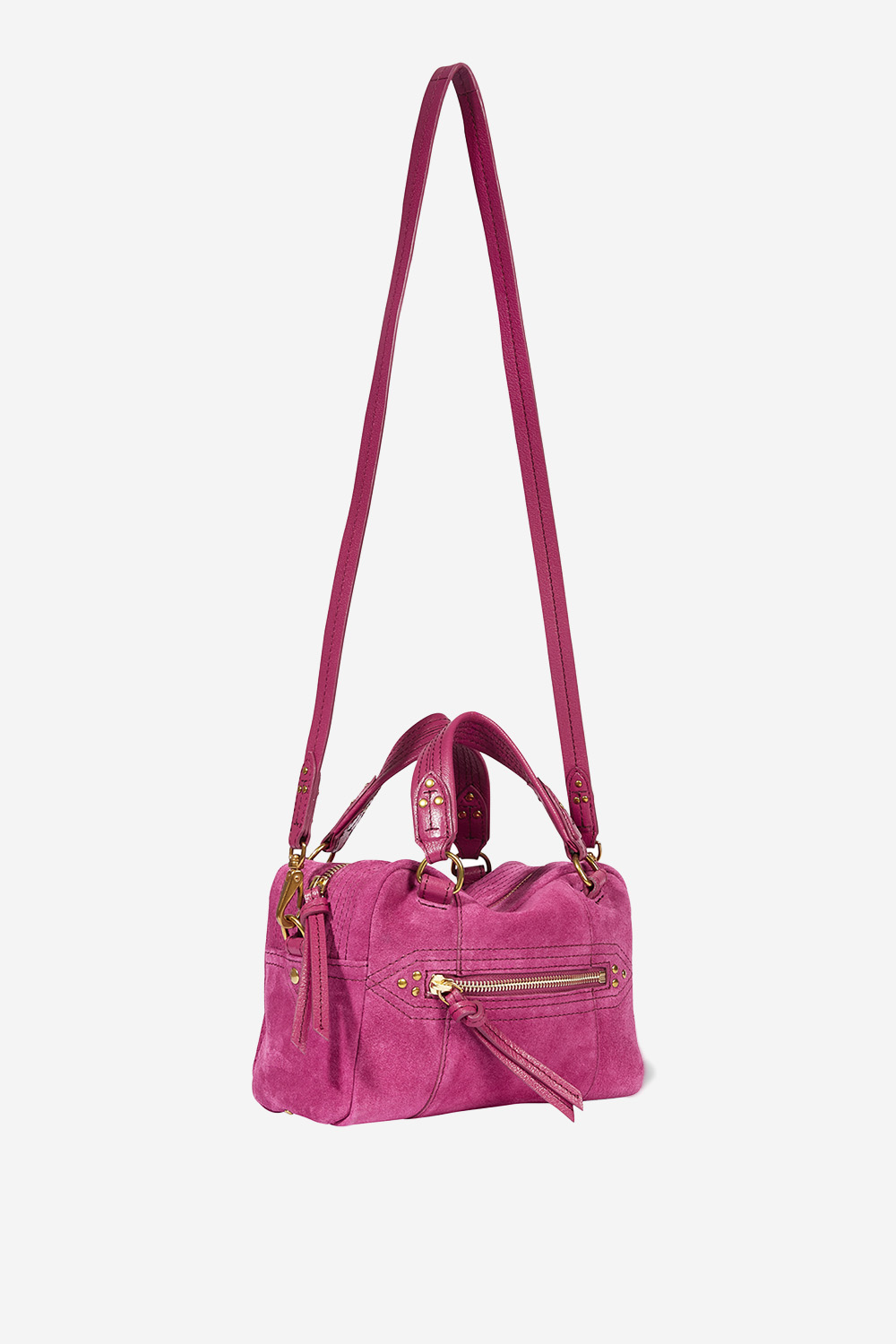 Lucky bowling mini suede crossbody