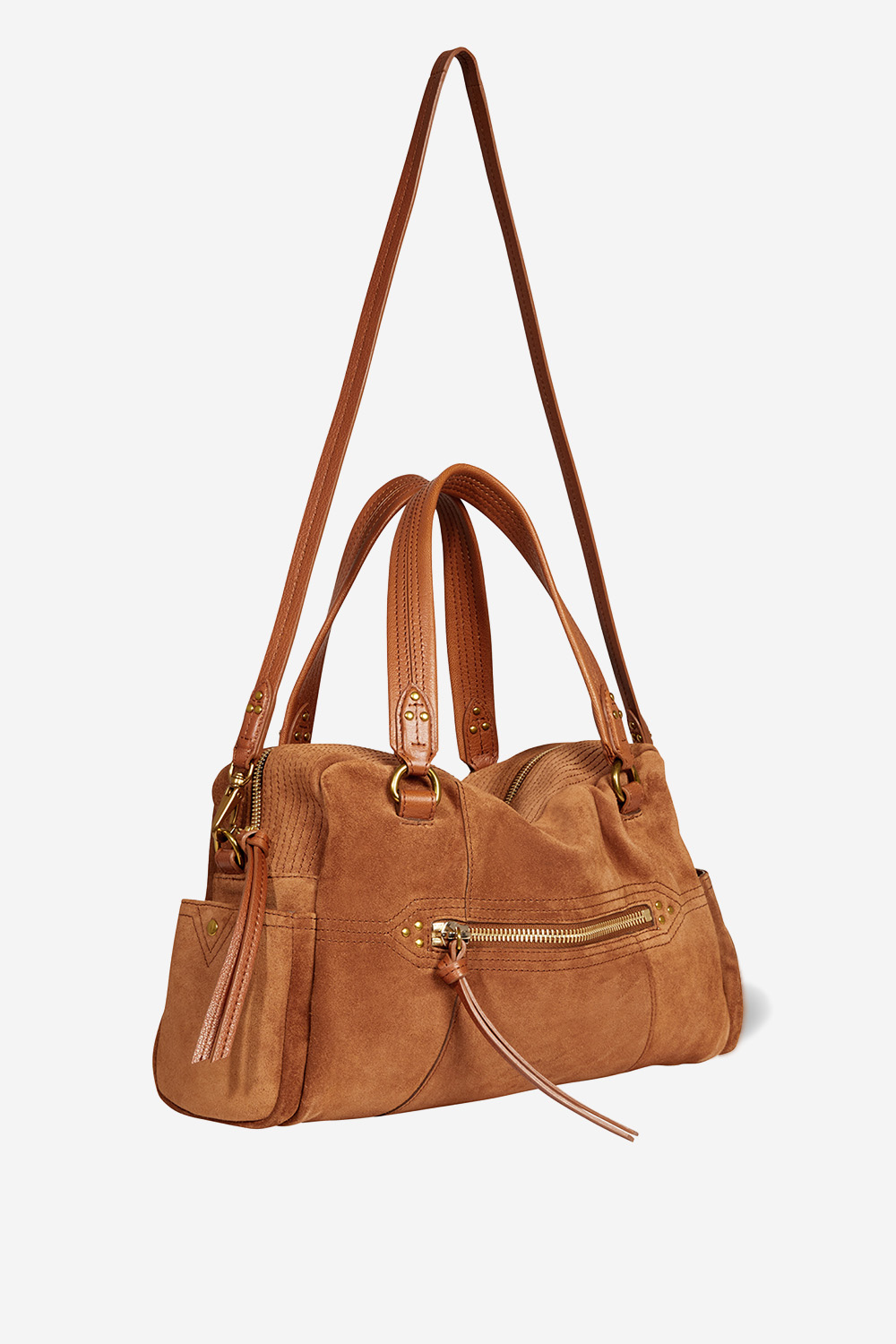 Lucky Bowling suede crossbody