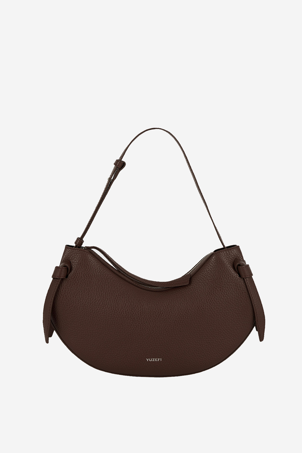 Yuzefi - Fortune cookie pebble grain leather shoulder bag