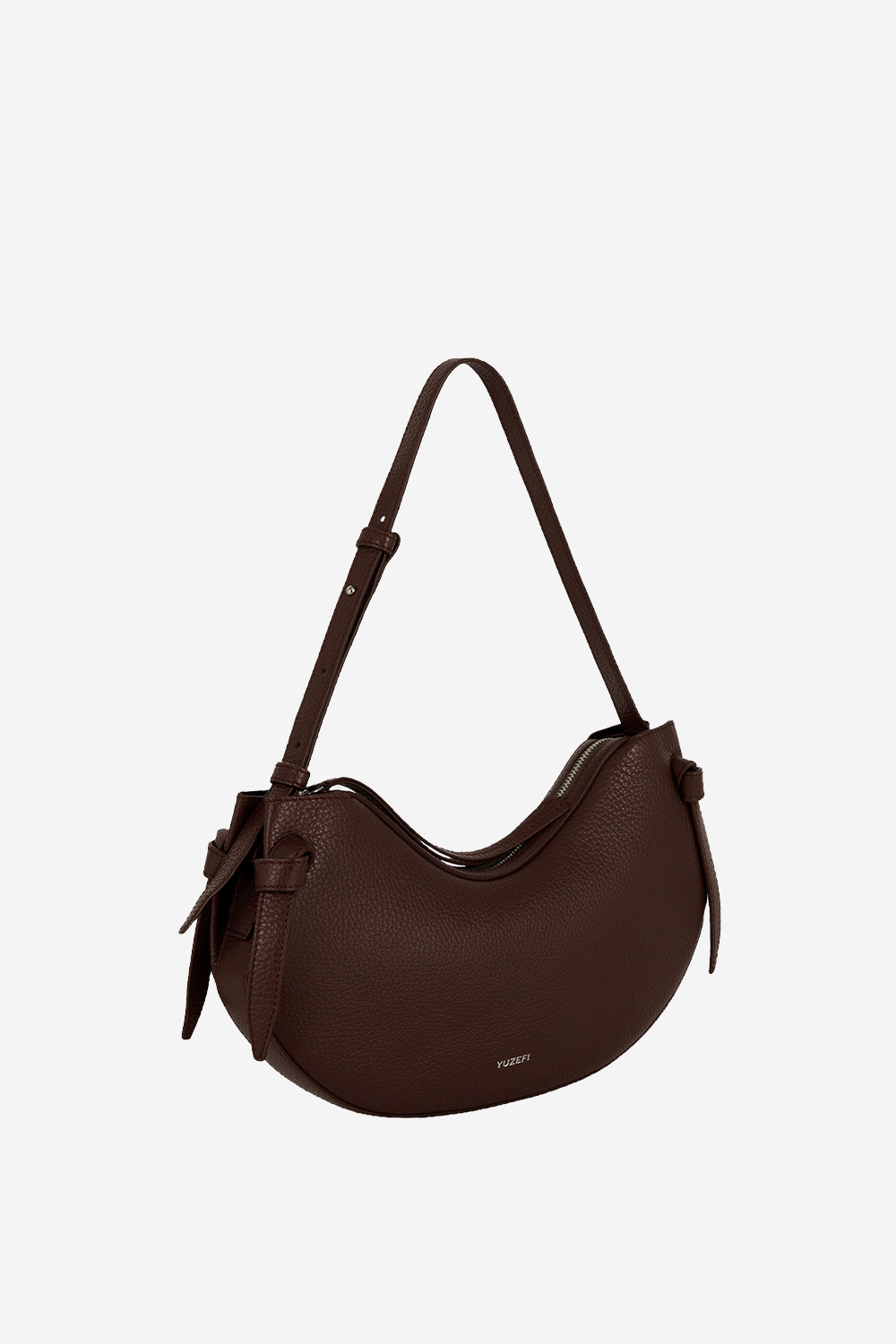 Yuzefi - Fortune cookie pebble grain leather shoulder bag