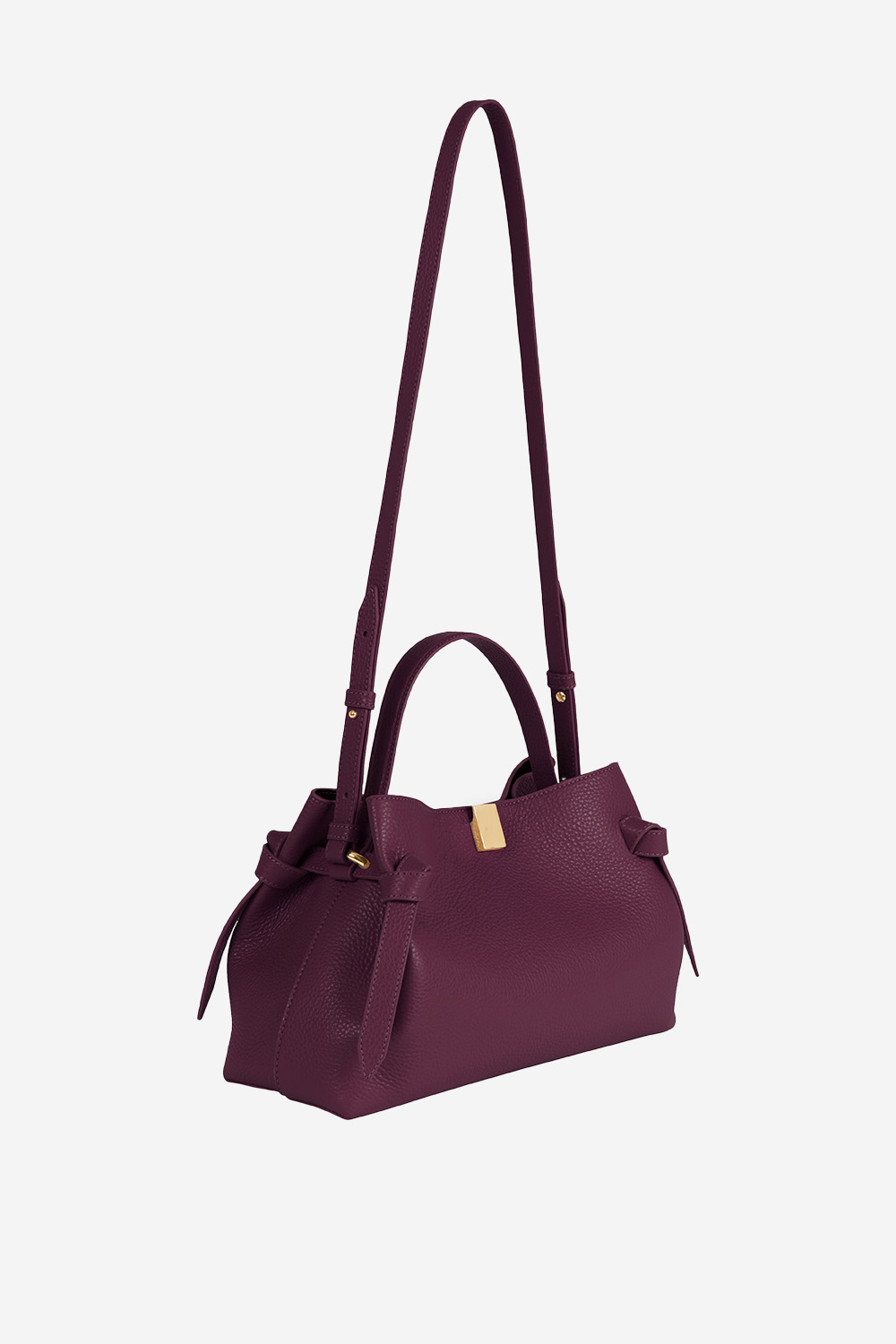 Gyoza pebble grain leather crossbody