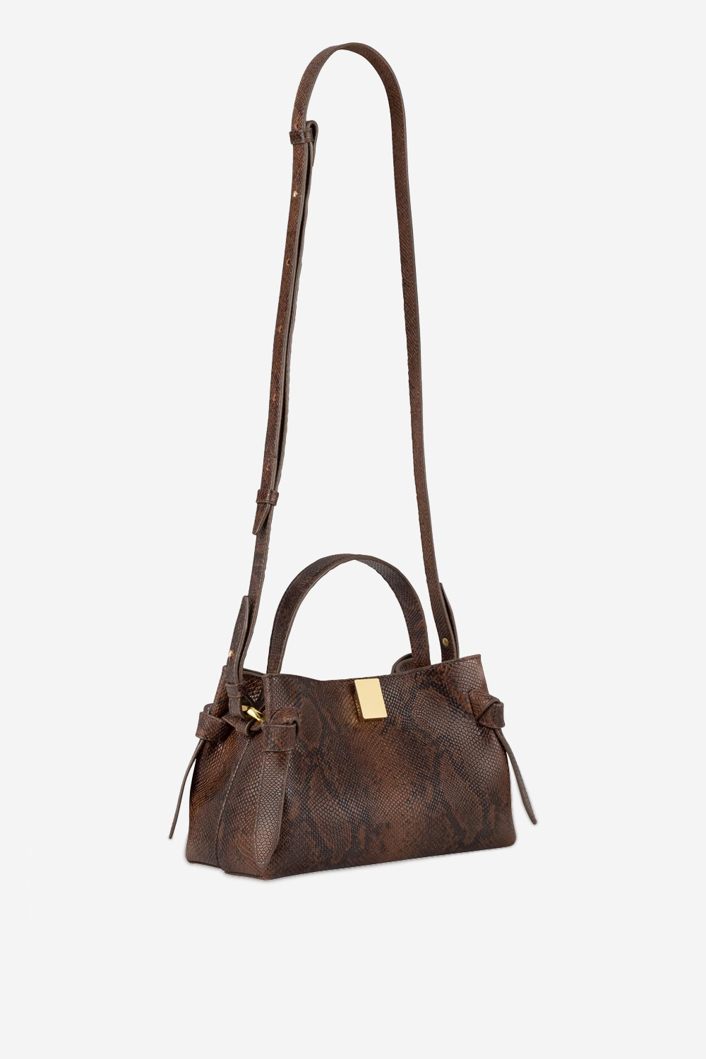Gyoza mini leather snake crossbody