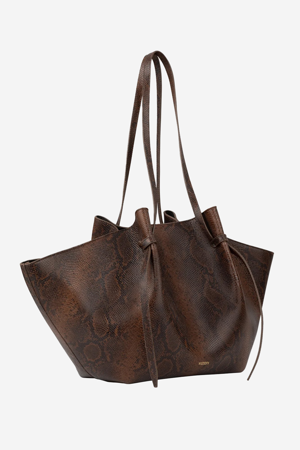 Yuzefi - Large Mochi embossed snake shoulder bag