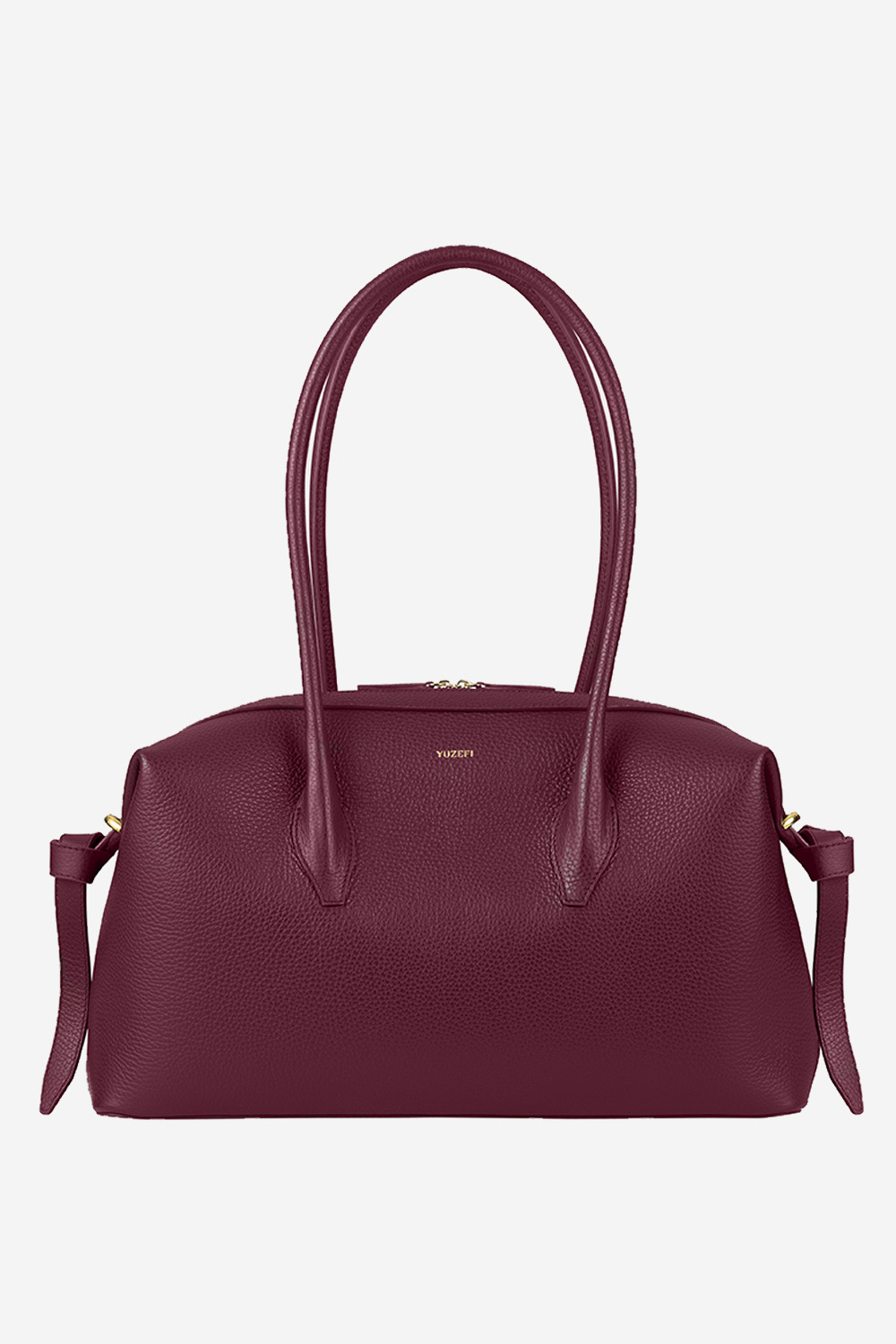 Yuzefi - Brioche duffle pebble grain leather shoulder bag