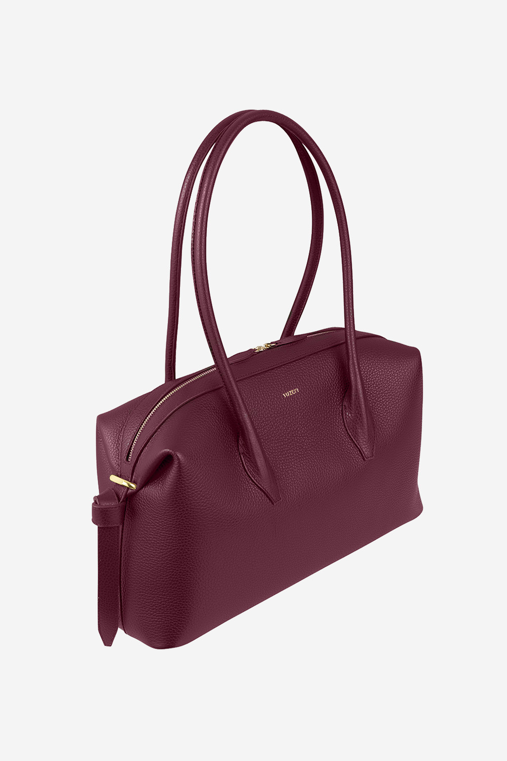 Yuzefi - Brioche duffle pebble grain leather shoulder bag