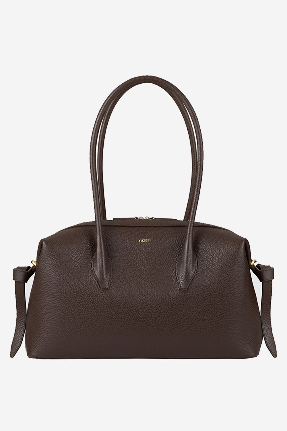 Yuzefi - Brioche duffle pebble grain leather shoulder bag