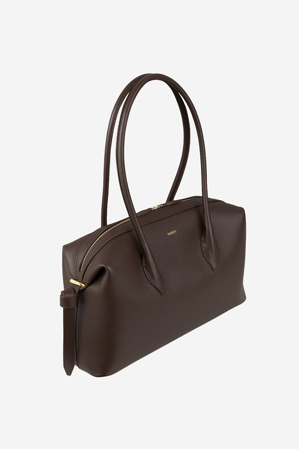 Yuzefi - Brioche duffle pebble grain leather shoulder bag