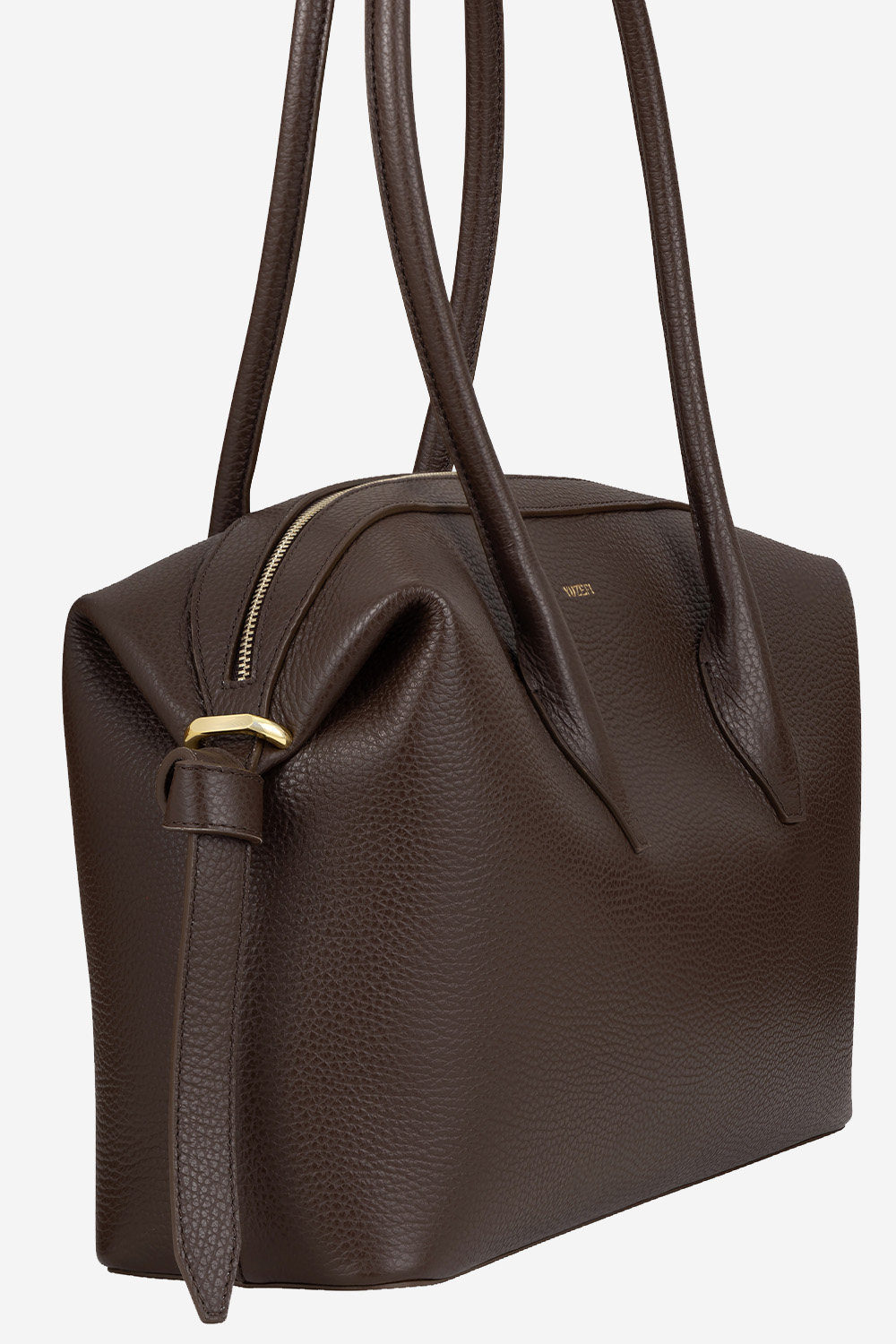 Brioche duffle pebble grain leather shoulder bag