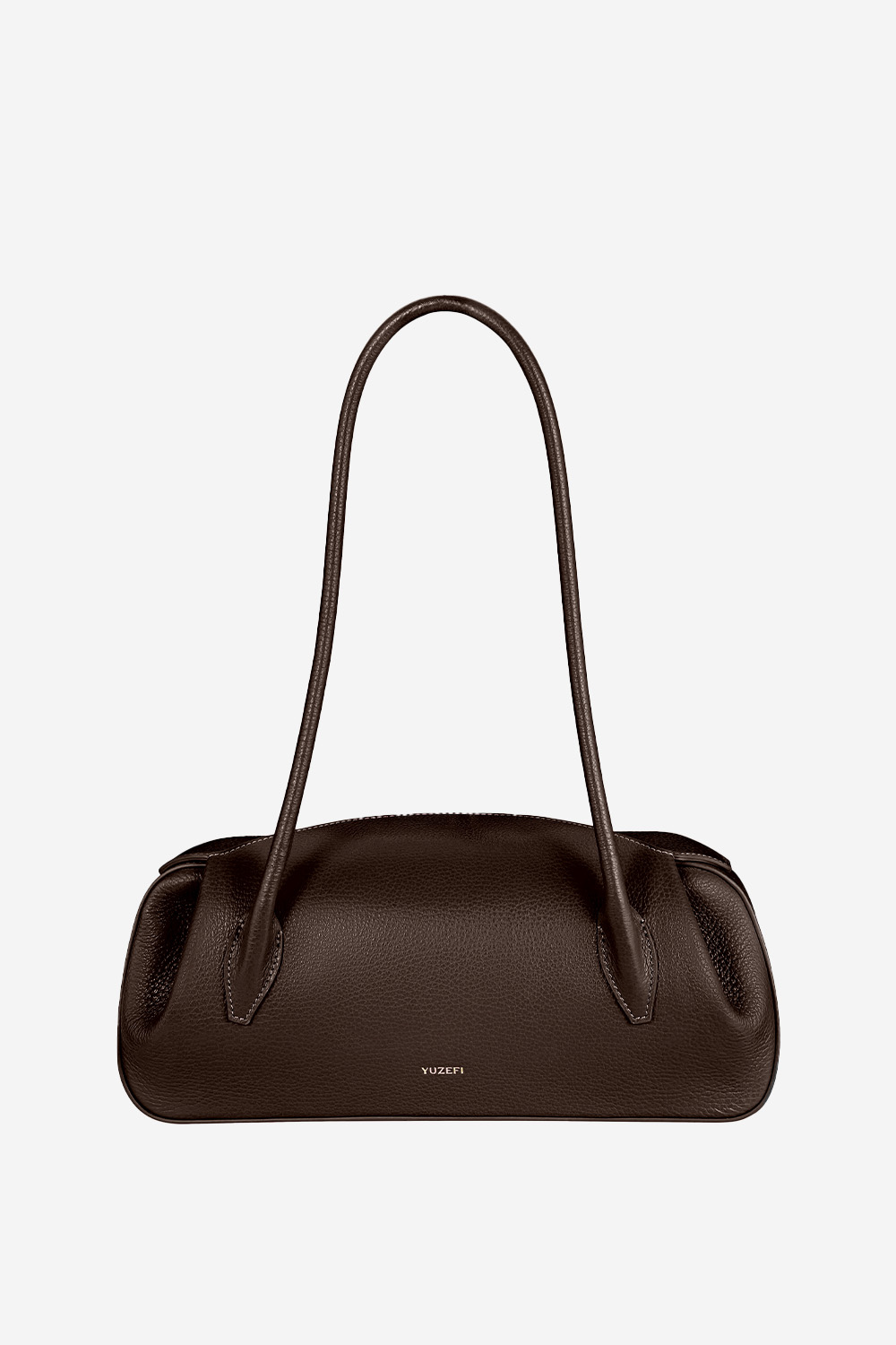 Yuzefi - Oyster pebble grain leather shoulder bag