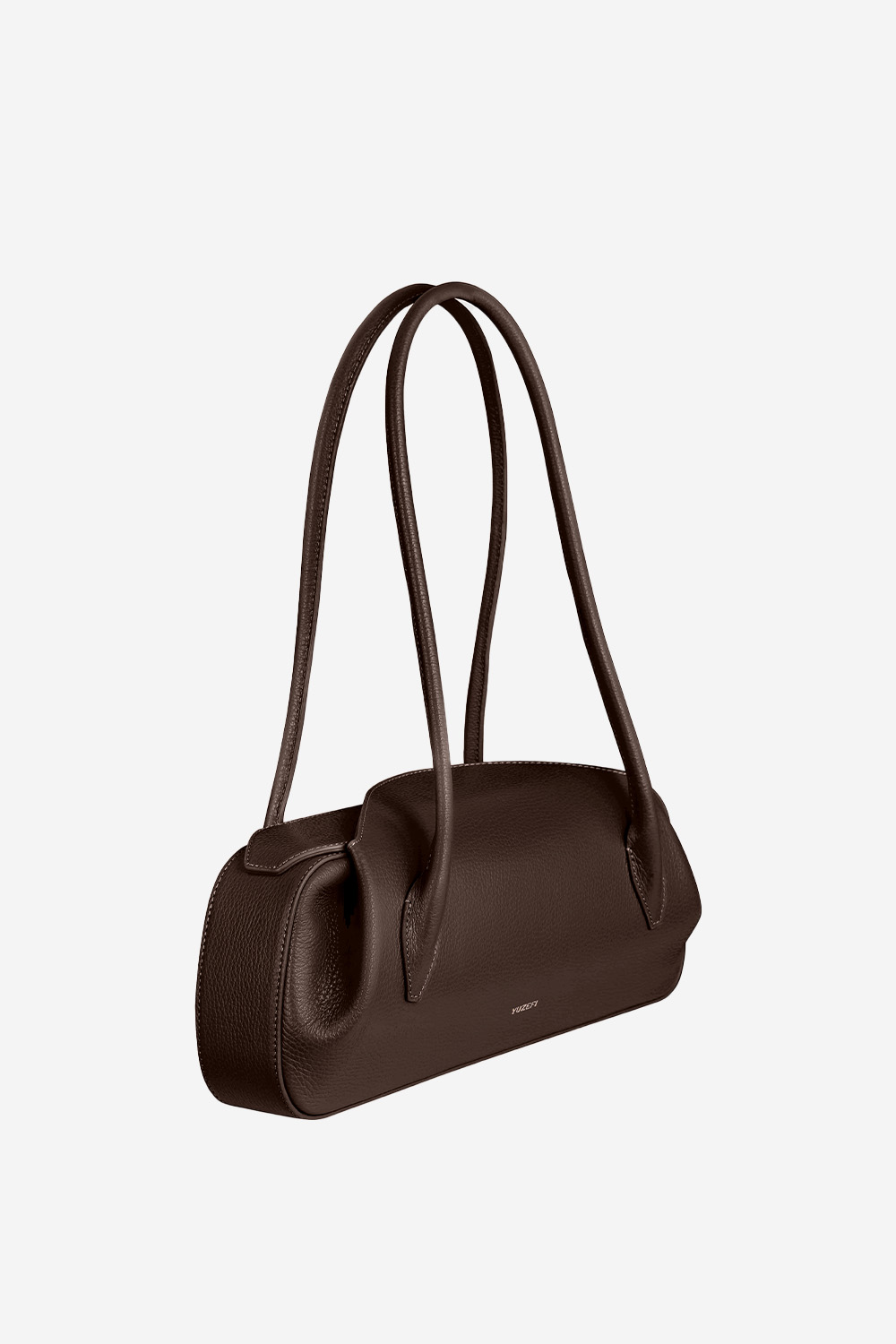 Yuzefi - Oyster pebble grain leather shoulder bag