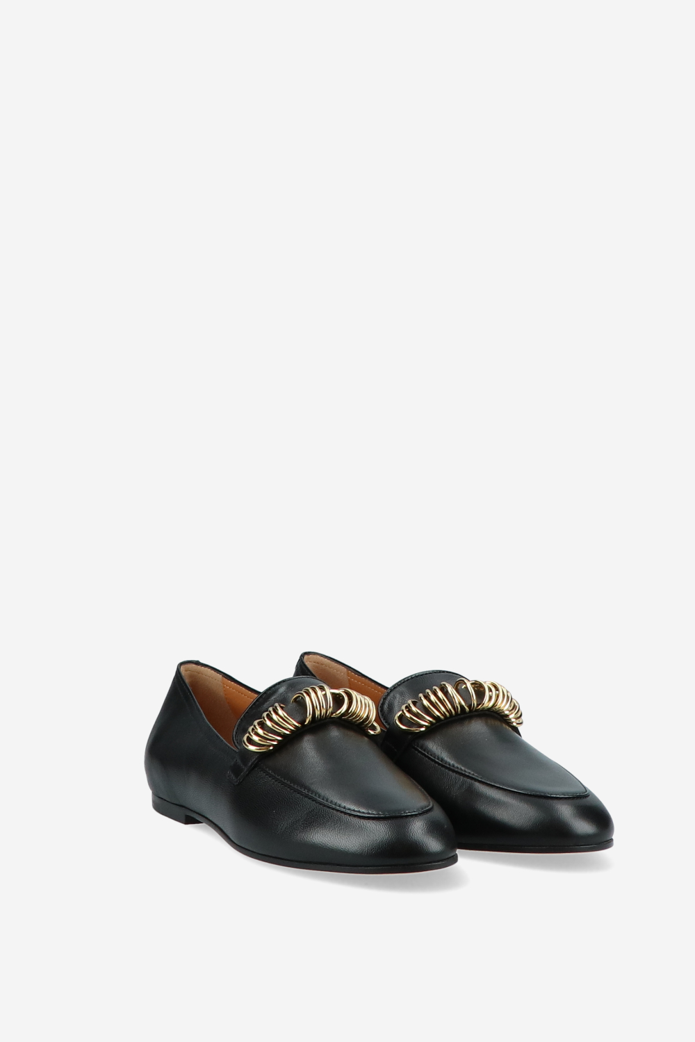 Buckled leather loafers