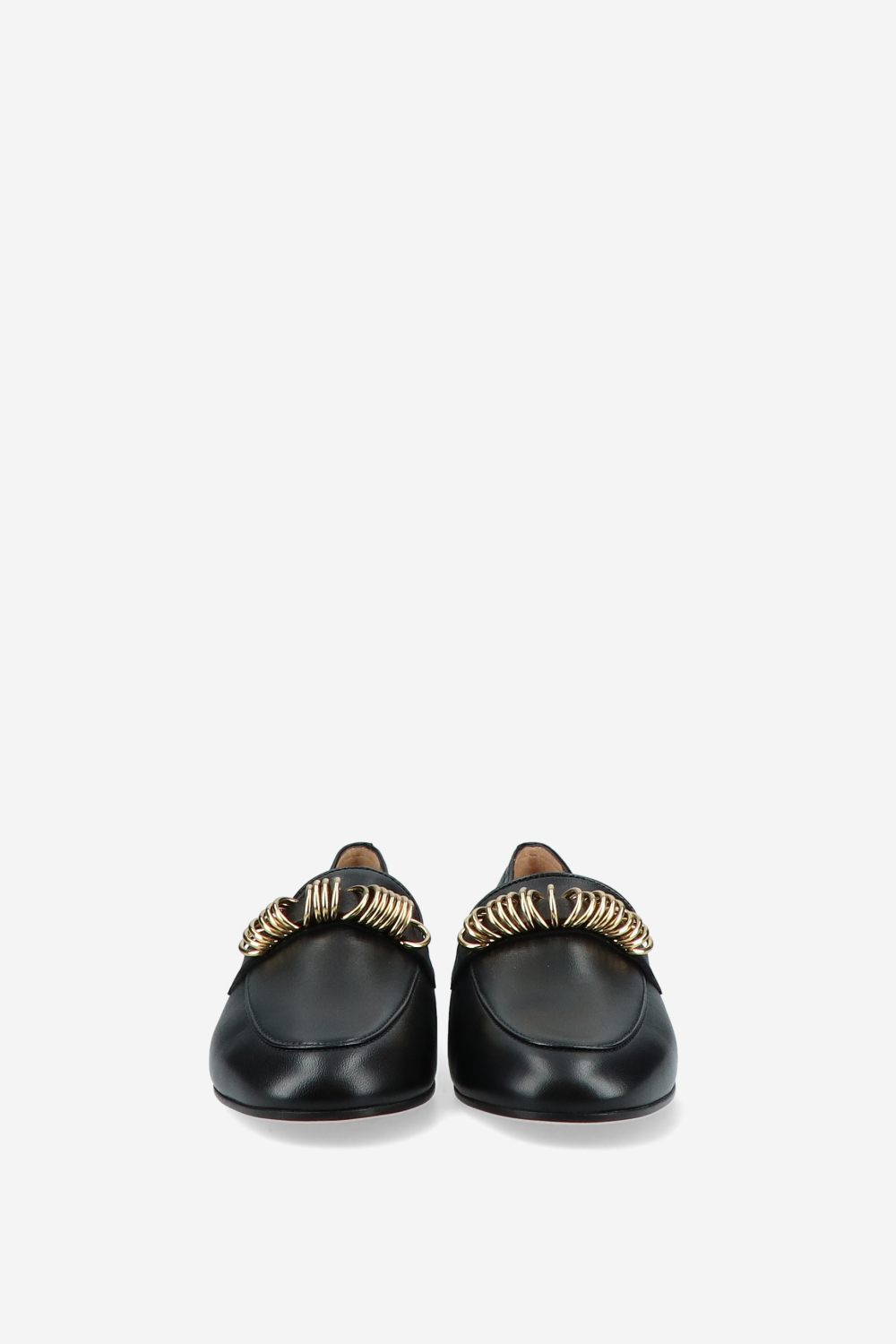 Buckled leather loafers