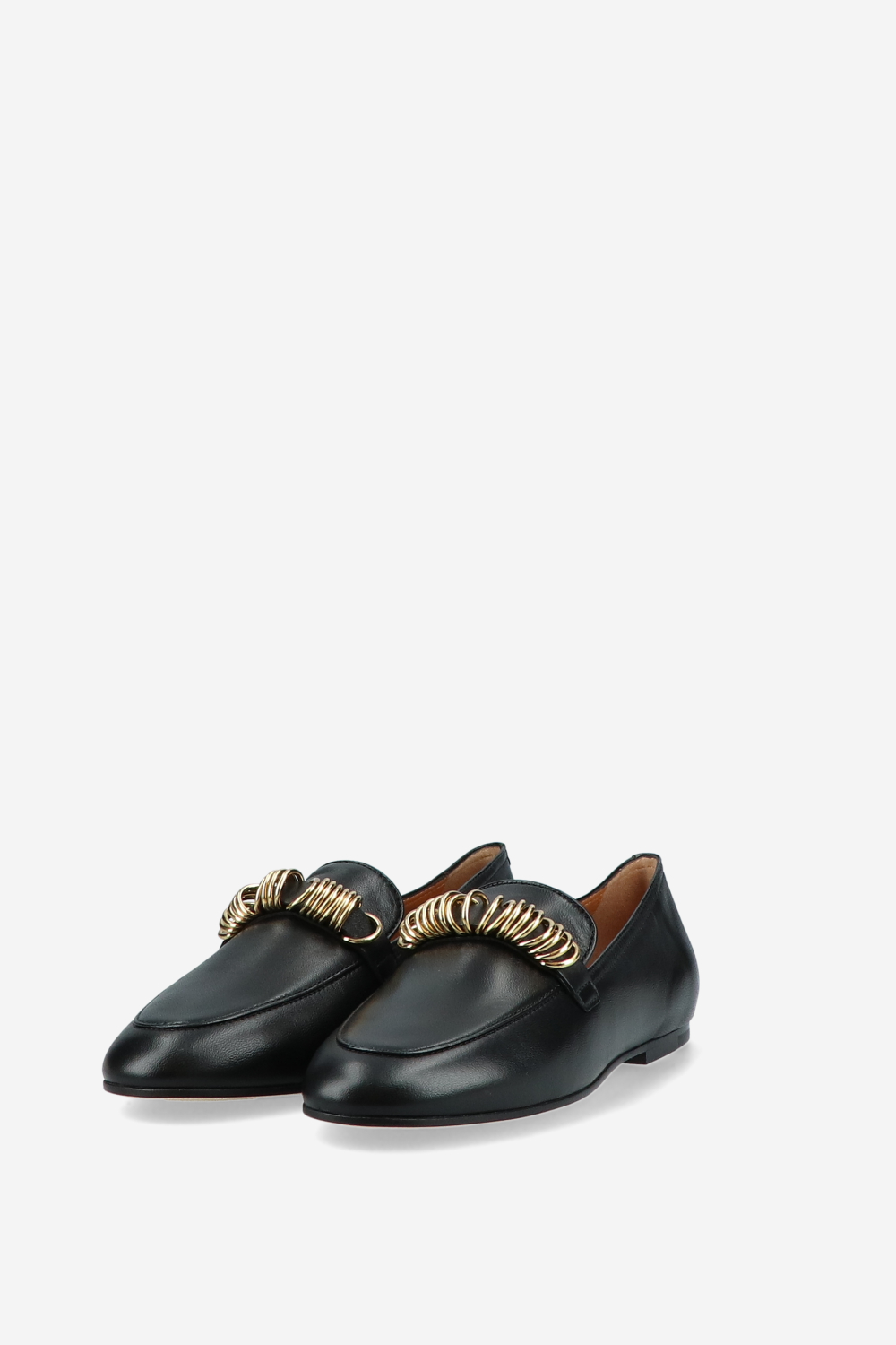 Buckled leather loafers