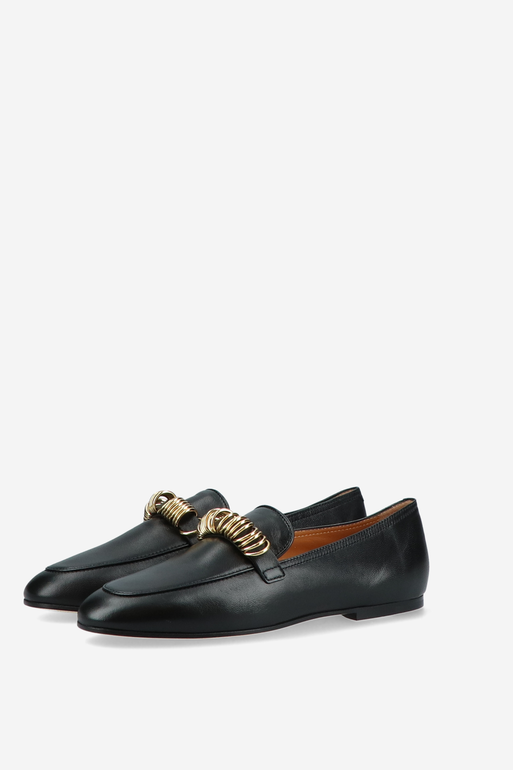Buckled leather loafers