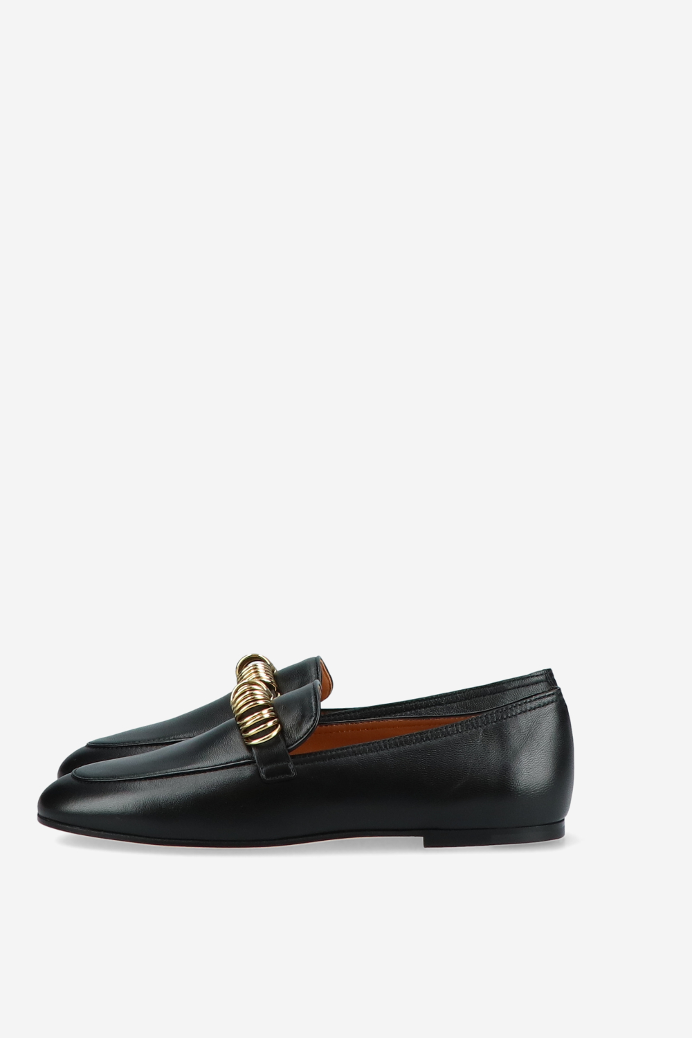 Buckled leather loafers