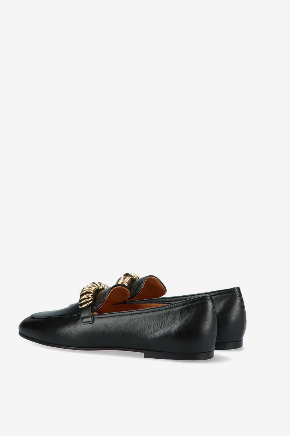 Buckled leather loafers