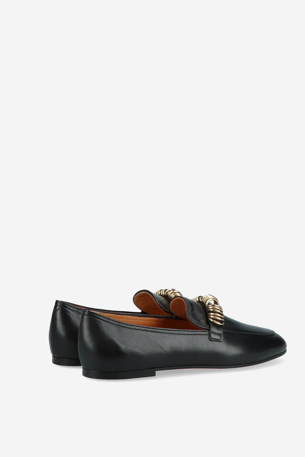 Buckled leather loafers