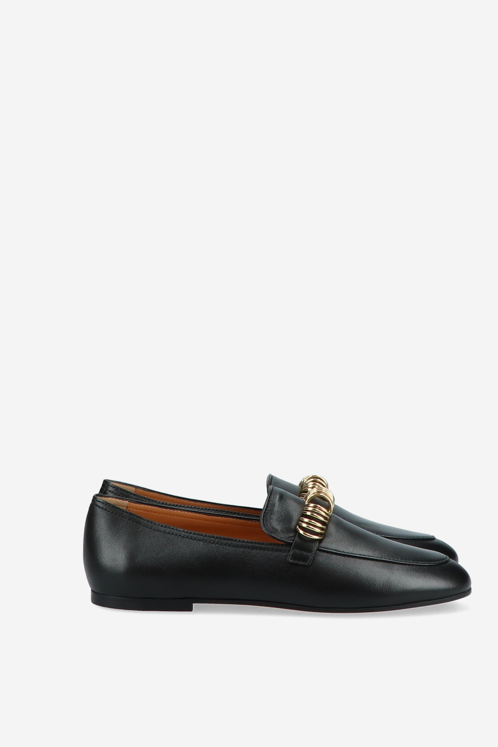 Buckled leather loafers