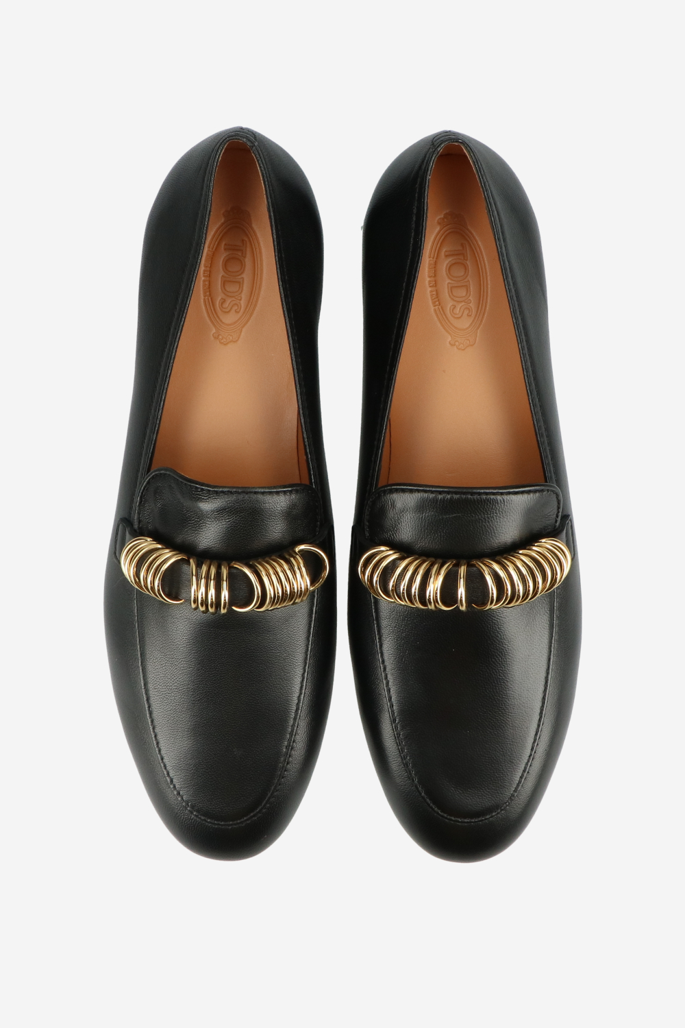 Buckled leather loafers