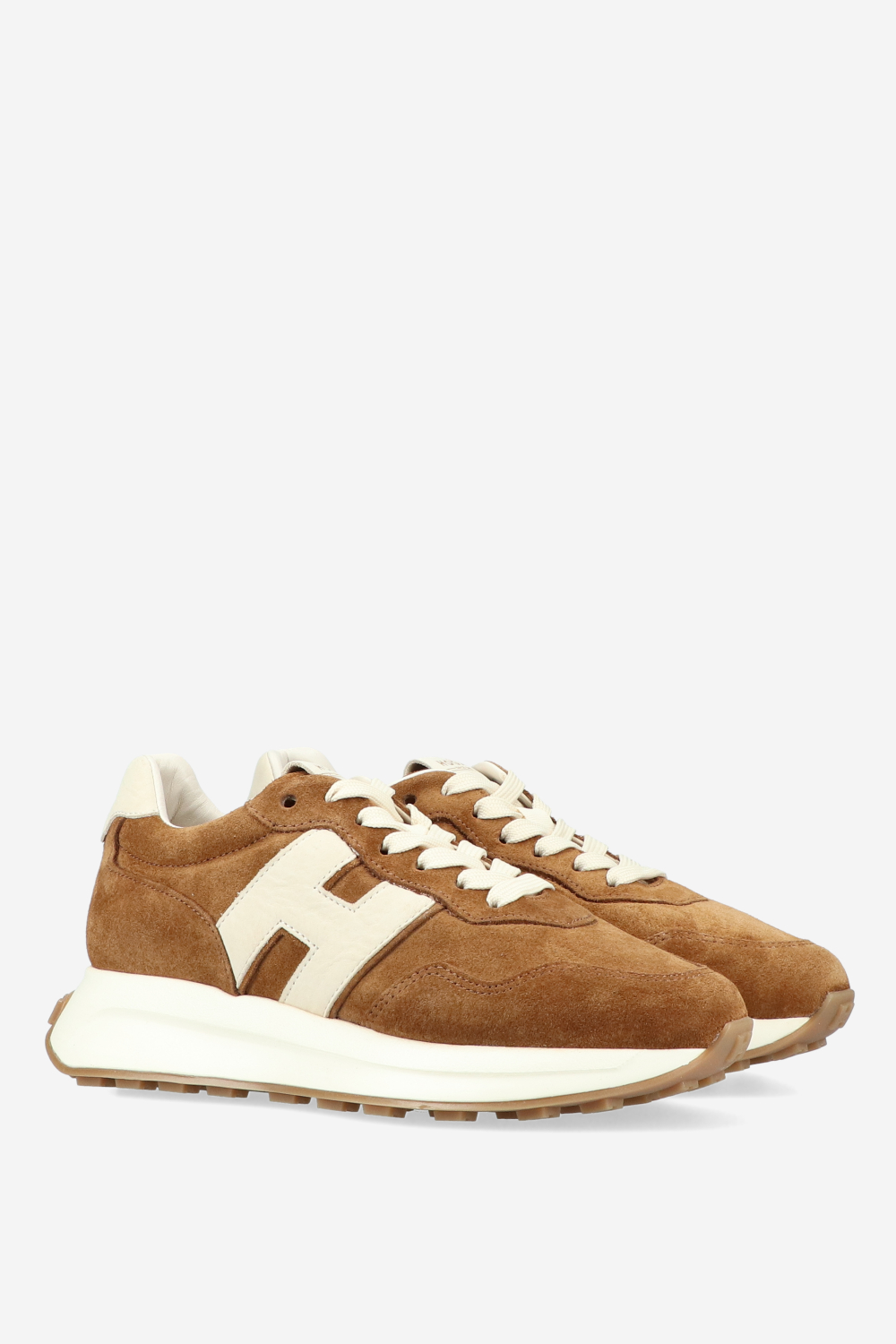 H641 h-patch suede sneakers