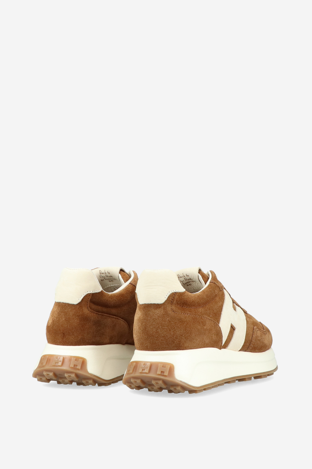 H641 h-patch suede sneakers