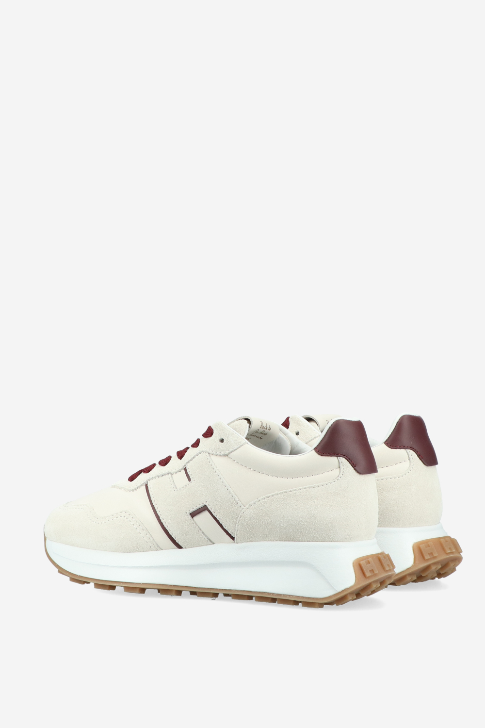 H641 H patch suede sneakers