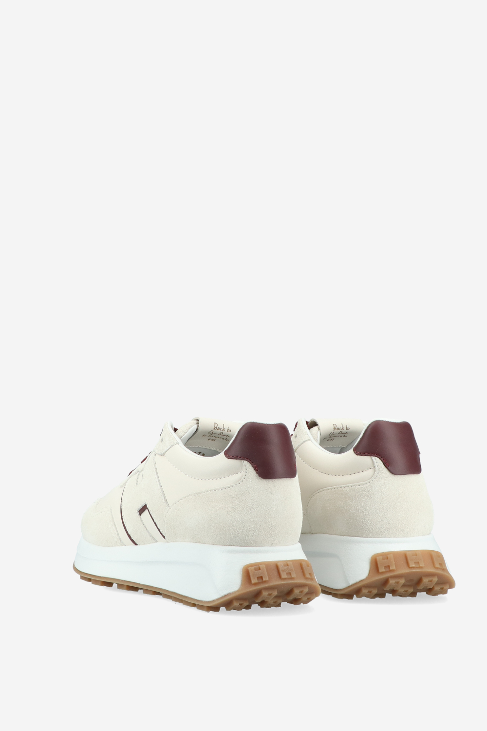 H641 H patch suede sneakers